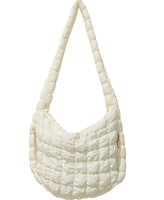 Ivory Quilted Cloud Bag