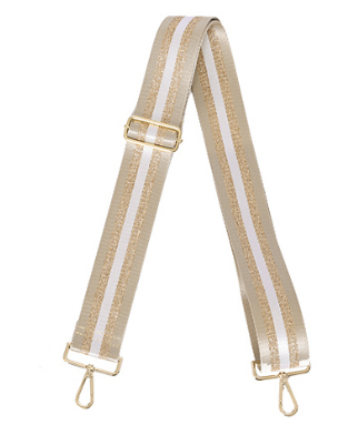 Gold/Beige Stripe Guitar Strap