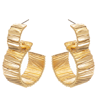 Gold Ruffle Texture Hoop – Darling State of Mind