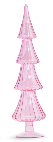 15" Pink Glass Tree