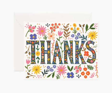 Floral Thanks Card