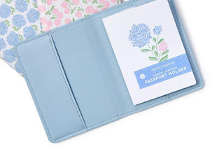 Hydrangea Passport Holder Blue 1