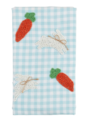 Bunny Carrot Easter Bead Towel