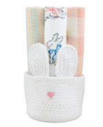 Blue Bunny Basket Towel Set