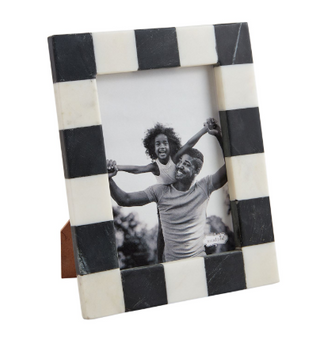 Large Black & White Check Frame
