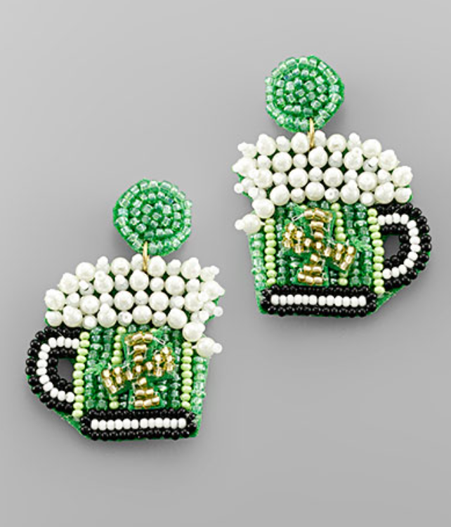 Green Beer Earring