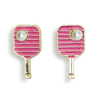 Pickleball Earrings Pink