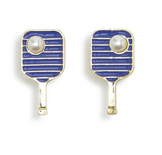 Pickleball Earrings Blue