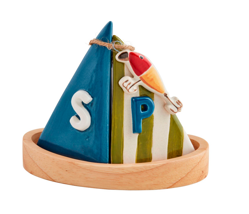 Lake Sailboat Salt & Pepper Set