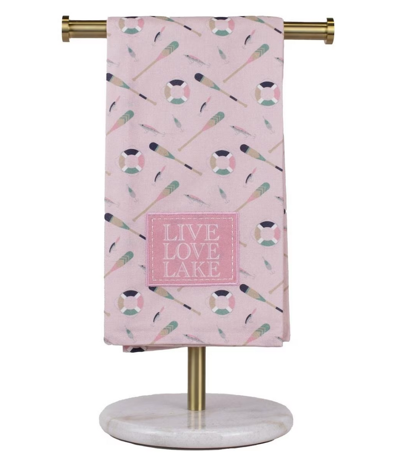 Live Love Lake Pink Hand Towel