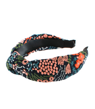 Black & Coral Headband