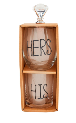 His & Hers Glass & Stopper Sets