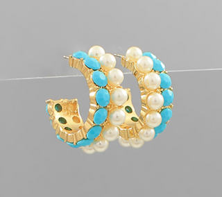 Turquoise Jewel Hoop