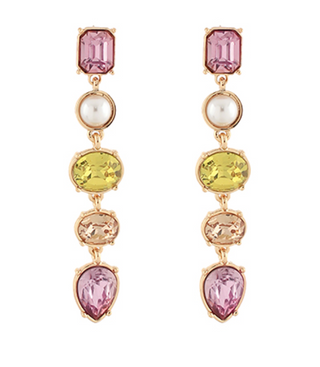 Linear Stone Drop Earring