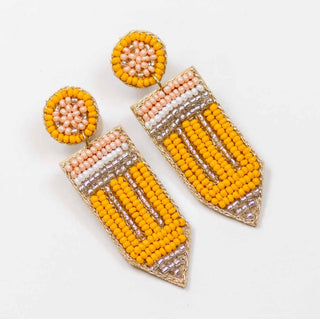 Beaded Pencil Earrings