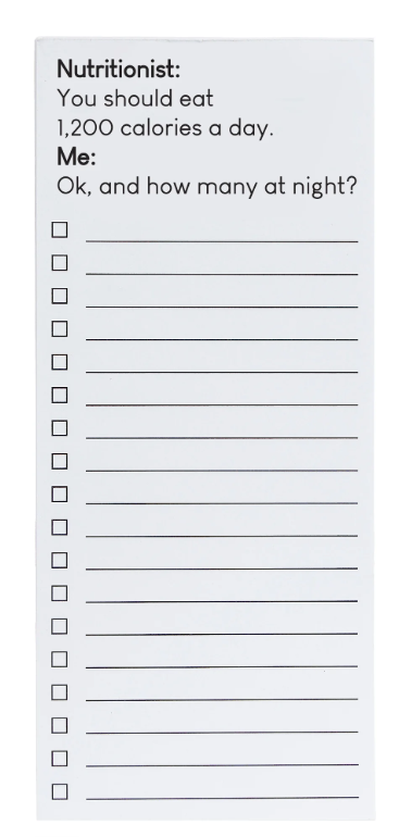 1,200 Calories A Day List Pad – Darling State of Mind