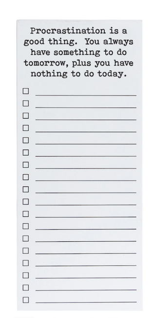 Procrastination List Pad