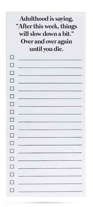 Adulthood List Pad