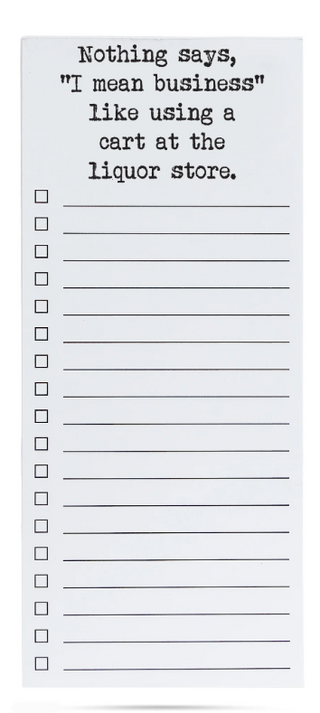 Liquor Store List Pad