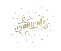 Typographical Congrats Burst Card