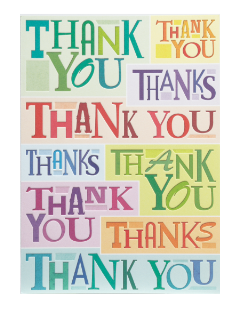 Thank You Multi Font Card