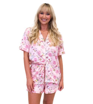 Cheers Silky Satin Pajama Short Set