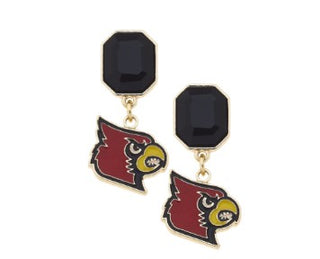 Rhinestone UofL GameDay Earrings