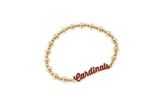 Beaded Cardinals Bracelet for Gamedays 