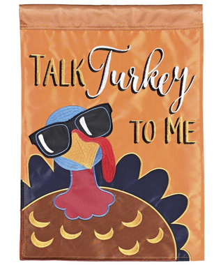 Talk Turkey to Me Garden Flag 