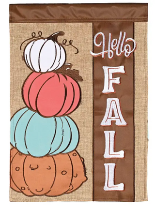 Hello Fall Garden Flag 