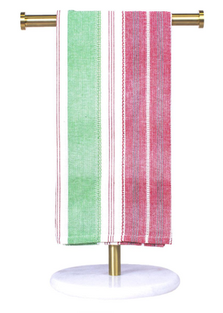 Christmas Stripe Tea Towel Red/Green