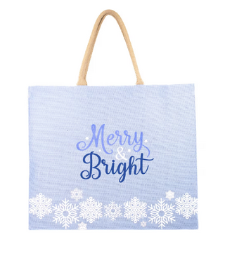 Merry & Bright Winter Gift Tote Royal 22x19x8