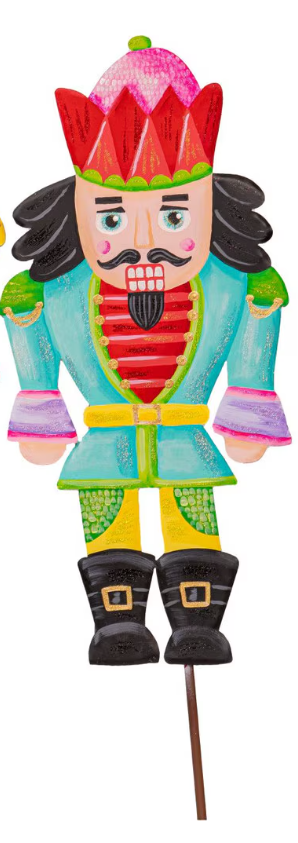 Purple & Blue Crown Nutcracker Decor