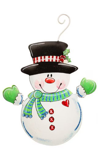 Martin's Black Hat Snowman Ornament