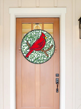 Cardinal Wreath Door Hanger