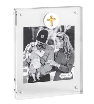 Acrylic White Cross Icon Frame