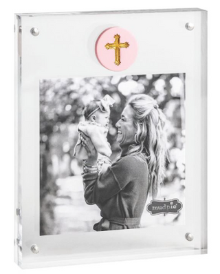 Acrylic Pink Cross Icon Frame