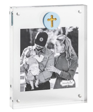 Acrylic Blue Cross Icon Frame