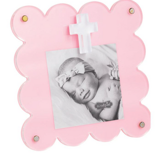 Pink Acrylic Cross Frame