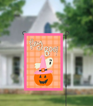 Hey Boo Garden Flag
