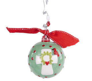 Red Bird Holy Cross Ornament