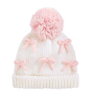 Bow Girl Chunky Knit Hat