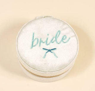 Bride Round Velvet Jewelry Case
