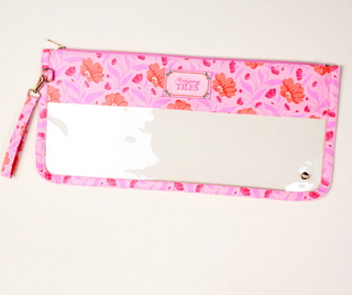 Mahjong Poppin Petals Hot Pink Tile Keeper Pouch