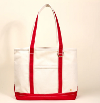 Red Signature Canvas Tote