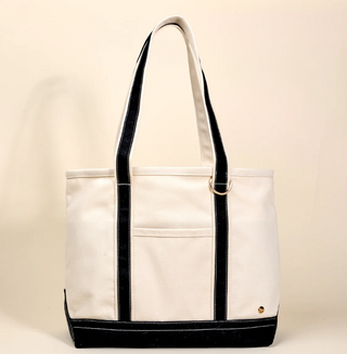 Black Signature Canvas Tote