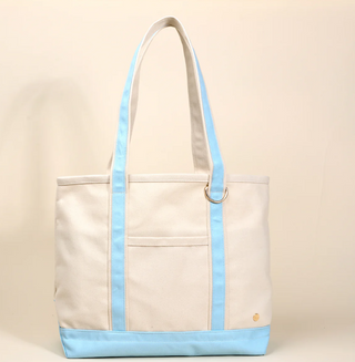 Light Blue Signature Canvas Tote
