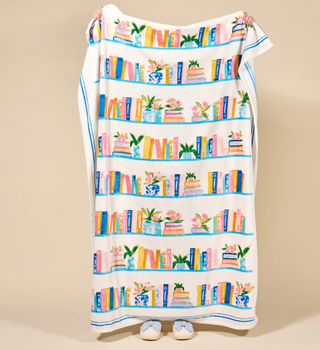 Book Shelfie Snuggle Up Plush Blanket
