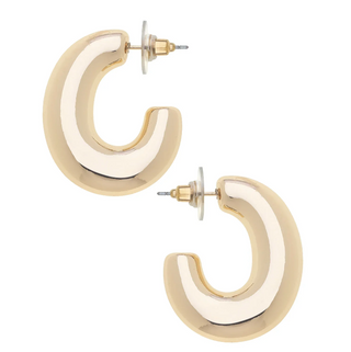 Gia Sculpted Hoop Earrings