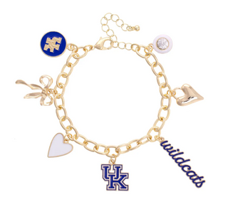 Kentucky Wildcats Enamel Icons Charm Bracelet